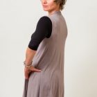 Bamboo vest in Taupe over Taupe bamboo pants